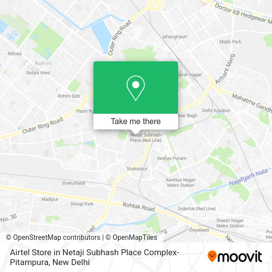 Airtel Store in Netaji Subhash Place Complex-Pitampura map