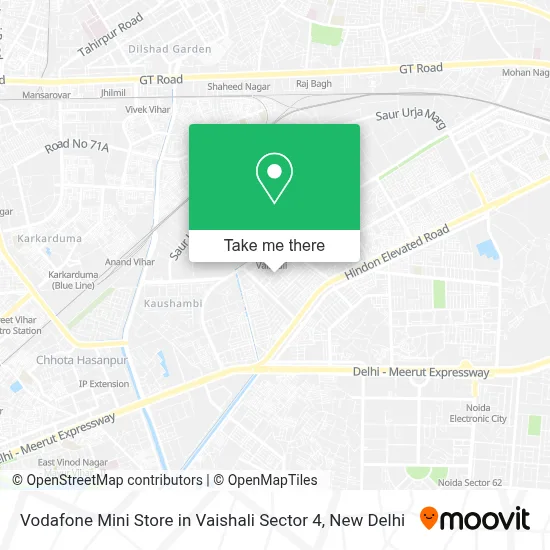 Vodafone Mini Store in Vaishali Sector 4 map