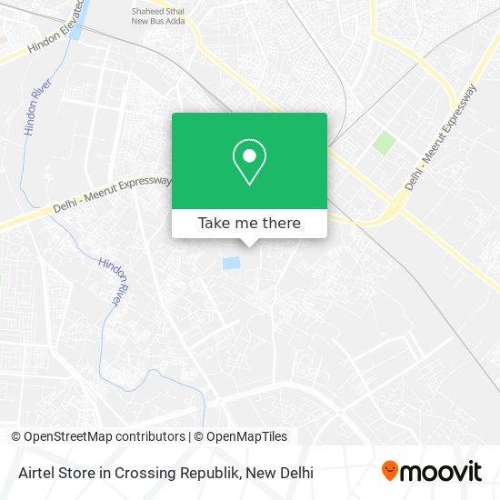 Airtel Store in Crossing Republik map