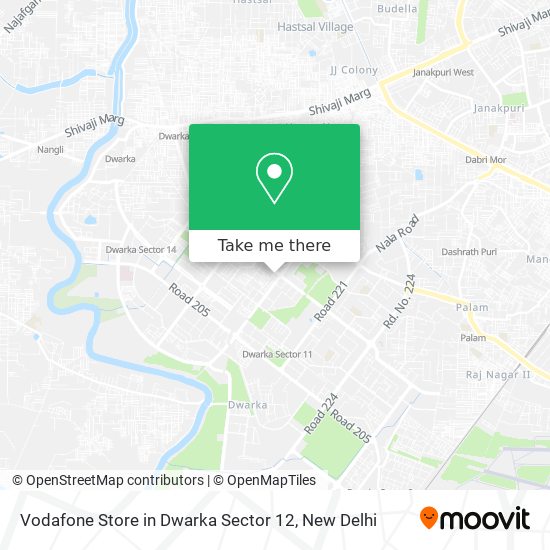 Vodafone Store in Dwarka Sector 12 map