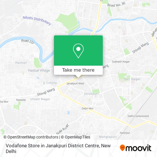 Vodafone Store in Janakpuri District Centre map