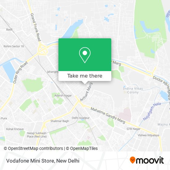 Vodafone Mini Store map