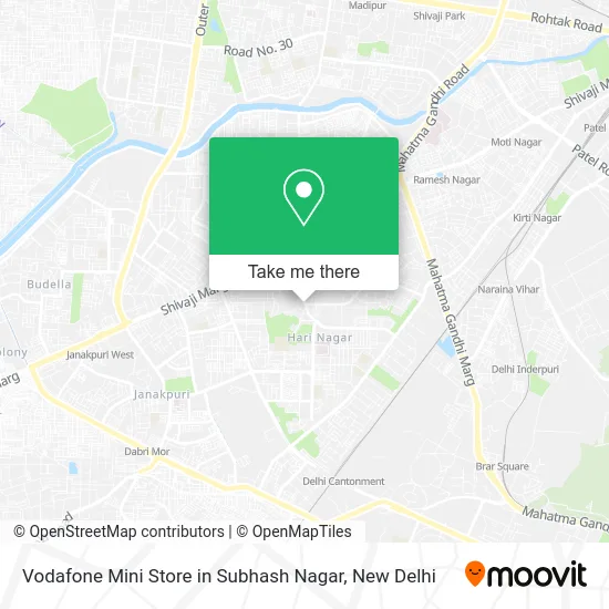 Vodafone Mini Store in Subhash Nagar map