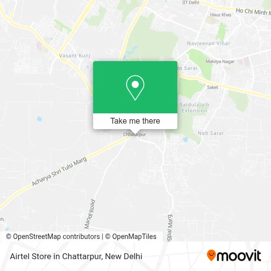 Airtel Store in Chattarpur map