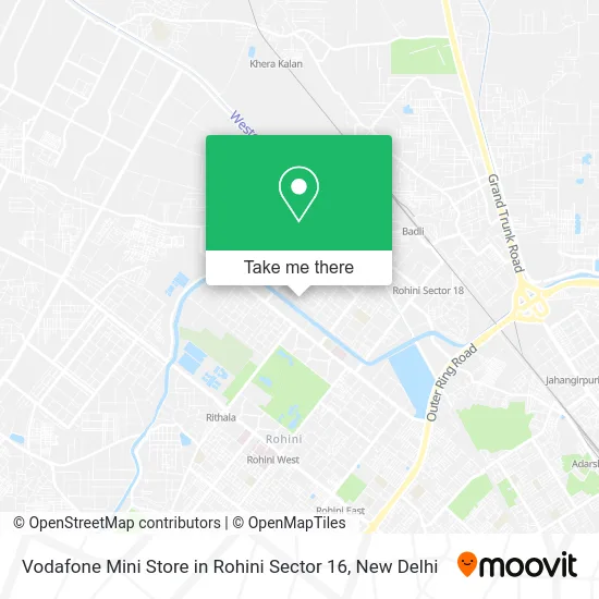 Vodafone Mini Store in Rohini Sector 16 map