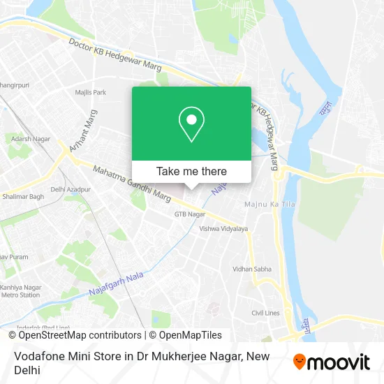 Vodafone Mini Store in Dr Mukherjee Nagar map