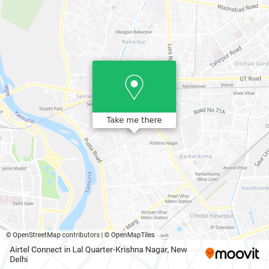Airtel Connect in Lal Quarter-Krishna Nagar map
