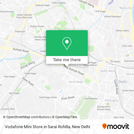 Vodafone Mini Store in Sarai Rohilla map