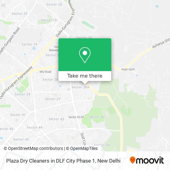 Plaza Dry Cleaners in DLF City Phase 1 map