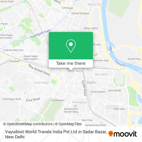Vayudoot World Travels India Pvt Ltd in Sadar Bazar map
