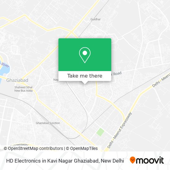 HD Electronics in Kavi Nagar Ghaziabad map