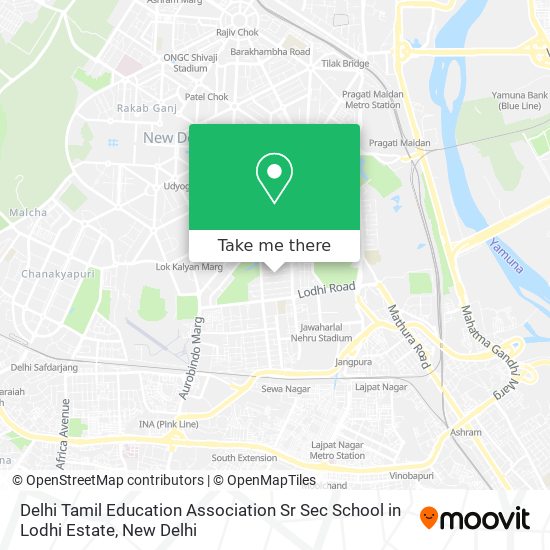 Delhi Tamil Education Association Sr Sec School in Lodhi Estate map