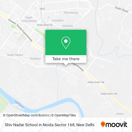 Shiv Nadar School in Noida Sector 168 map