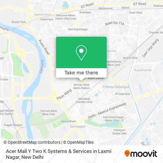 Acer Mall Y Two K Systems & Services in Laxmi Nagar map