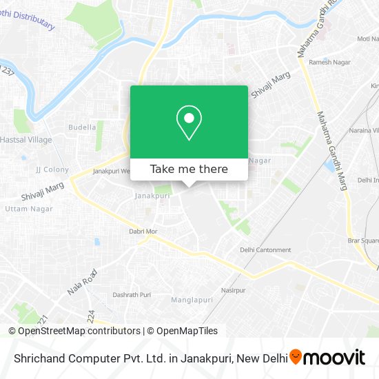 Shrichand Computer Pvt. Ltd. in Janakpuri map