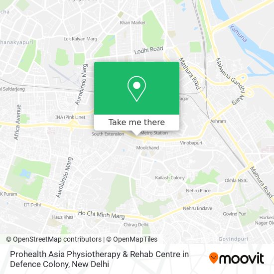 Prohealth Asia Physiotherapy & Rehab Centre in Defence Colony map