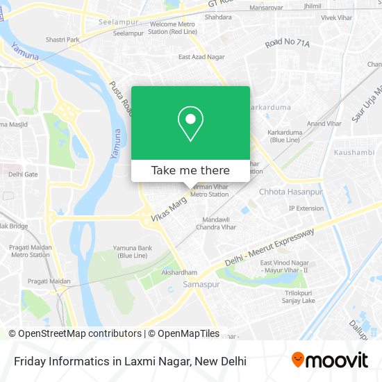 Friday Informatics in Laxmi Nagar map