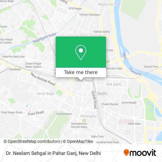 Dr. Neelam Sehgal in Pahar Ganj map