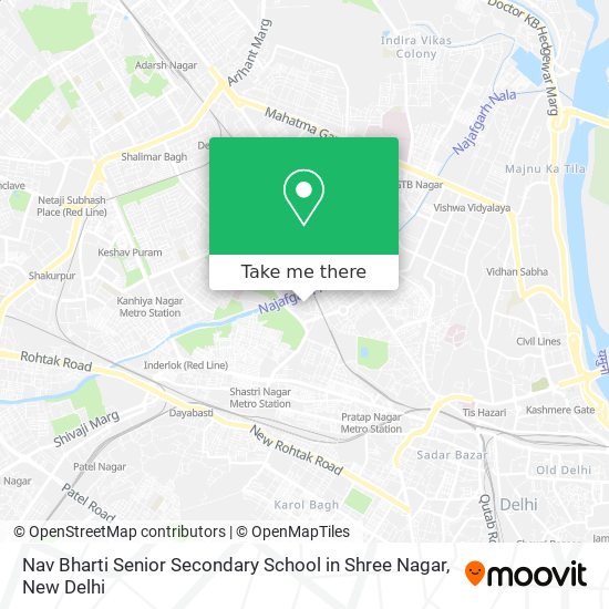 Nav Bharti Senior Secondary School in Shree Nagar map