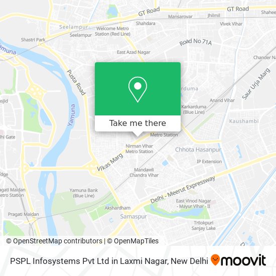 PSPL Infosystems Pvt Ltd in Laxmi Nagar map