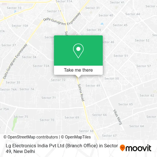 Lg Electronics India Pvt Ltd (Branch Office) in Sector 49 map