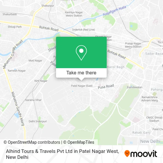 Alhind Tours & Travels Pvt Ltd in Patel Nagar West map