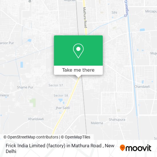 Frick India Limited (factory) in Mathura Road map