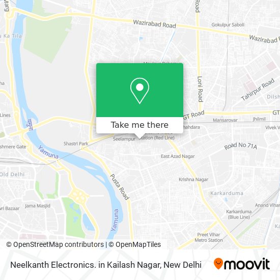 Neelkanth Electronics. in Kailash Nagar map