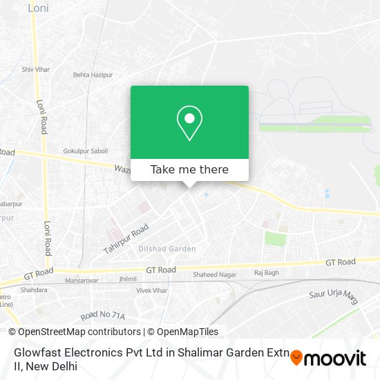 Glowfast Electronics Pvt Ltd in Shalimar Garden Extn II map