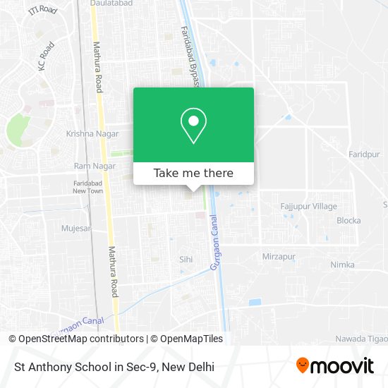St Anthony School in Sec-9 map