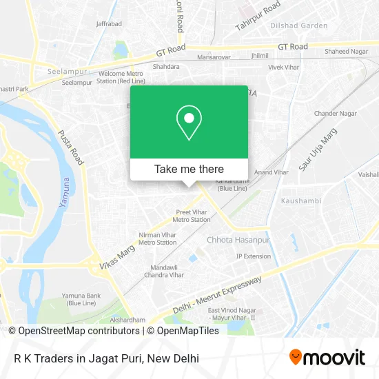 R K Traders in Jagat Puri map