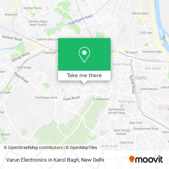 Varun Electronics in Karol Bagh map