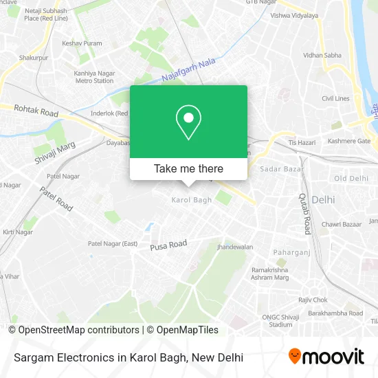 Sargam Electronics in Karol Bagh map