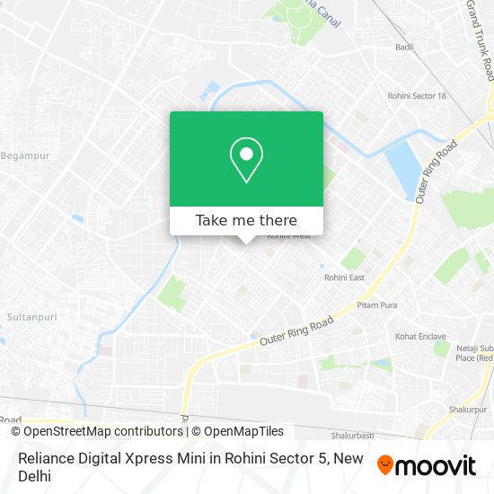 Reliance Digital Xpress Mini in Rohini Sector 5 map