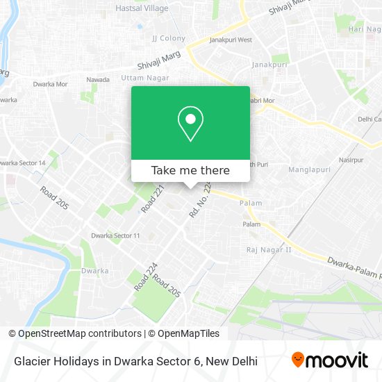 Glacier Holidays in Dwarka Sector 6 map