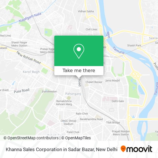 Khanna Sales Corporation in Sadar Bazar map