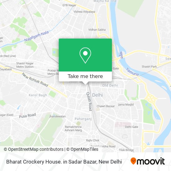 Bharat Crockery House. in Sadar Bazar map