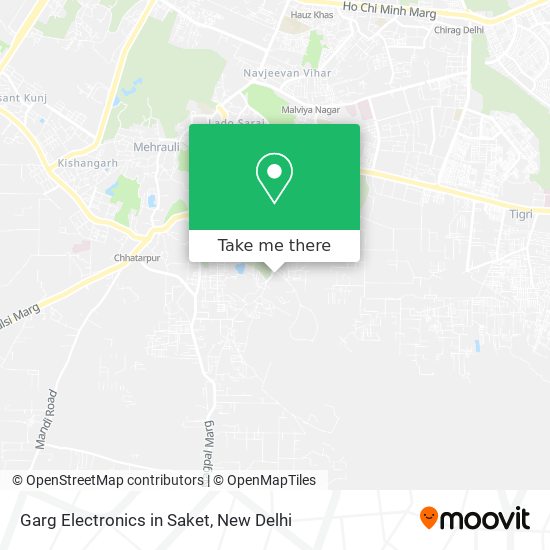 Garg Electronics in Saket map