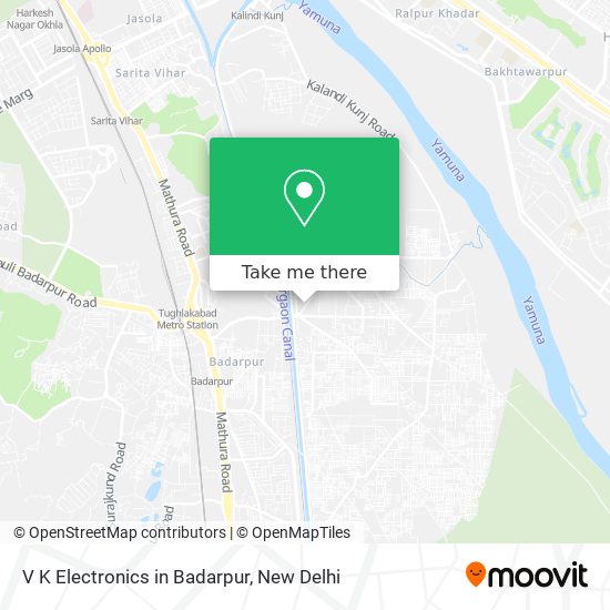 V K Electronics in Badarpur map