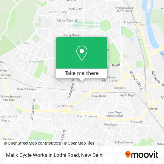 Malik Cycle Works in Lodhi Road map