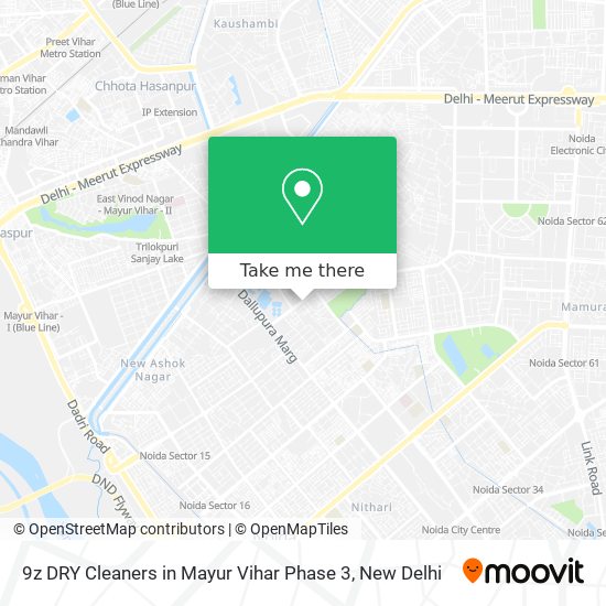 9z DRY Cleaners in Mayur Vihar Phase 3 map