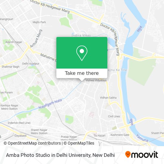 Amba Photo Studio in Delhi University map