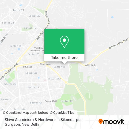 Shiva Aluminium & Hardware in Sikandarpur Gurgaon map