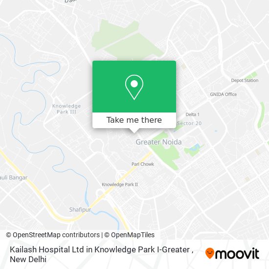 Kailash Hospital Ltd in Knowledge Park I-Greater map