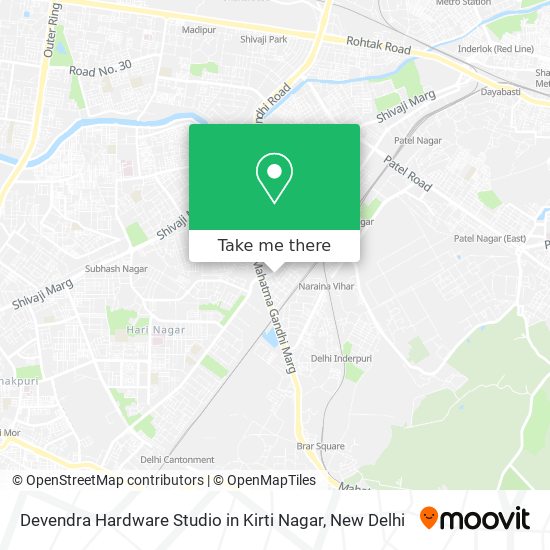 Devendra Hardware Studio in Kirti Nagar map