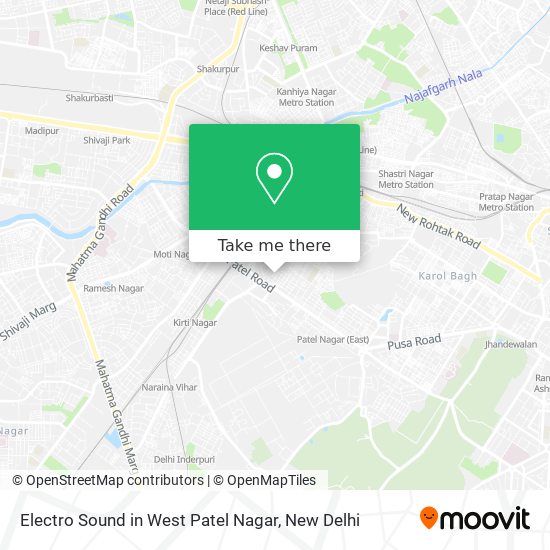 Electro Sound in West Patel Nagar map