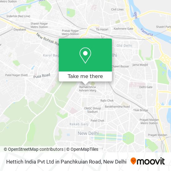 Hettich India Pvt Ltd in Panchkuian Road map