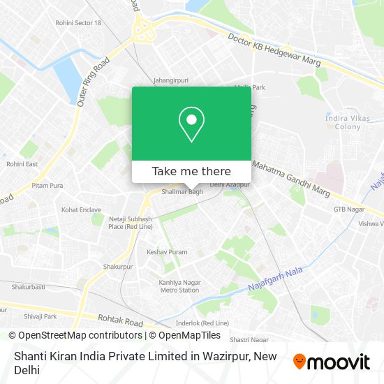Shanti Kiran India Private Limited in Wazirpur map