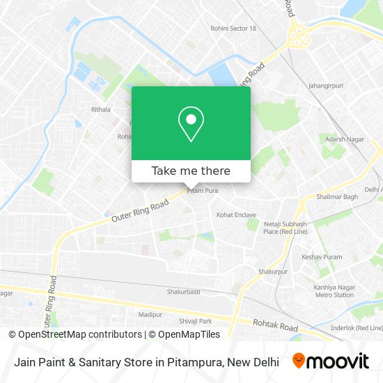 Jain Paint & Sanitary Store in Pitampura map
