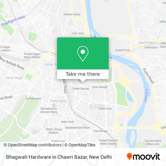 Bhagwati Hardware in Chawri Bazar map